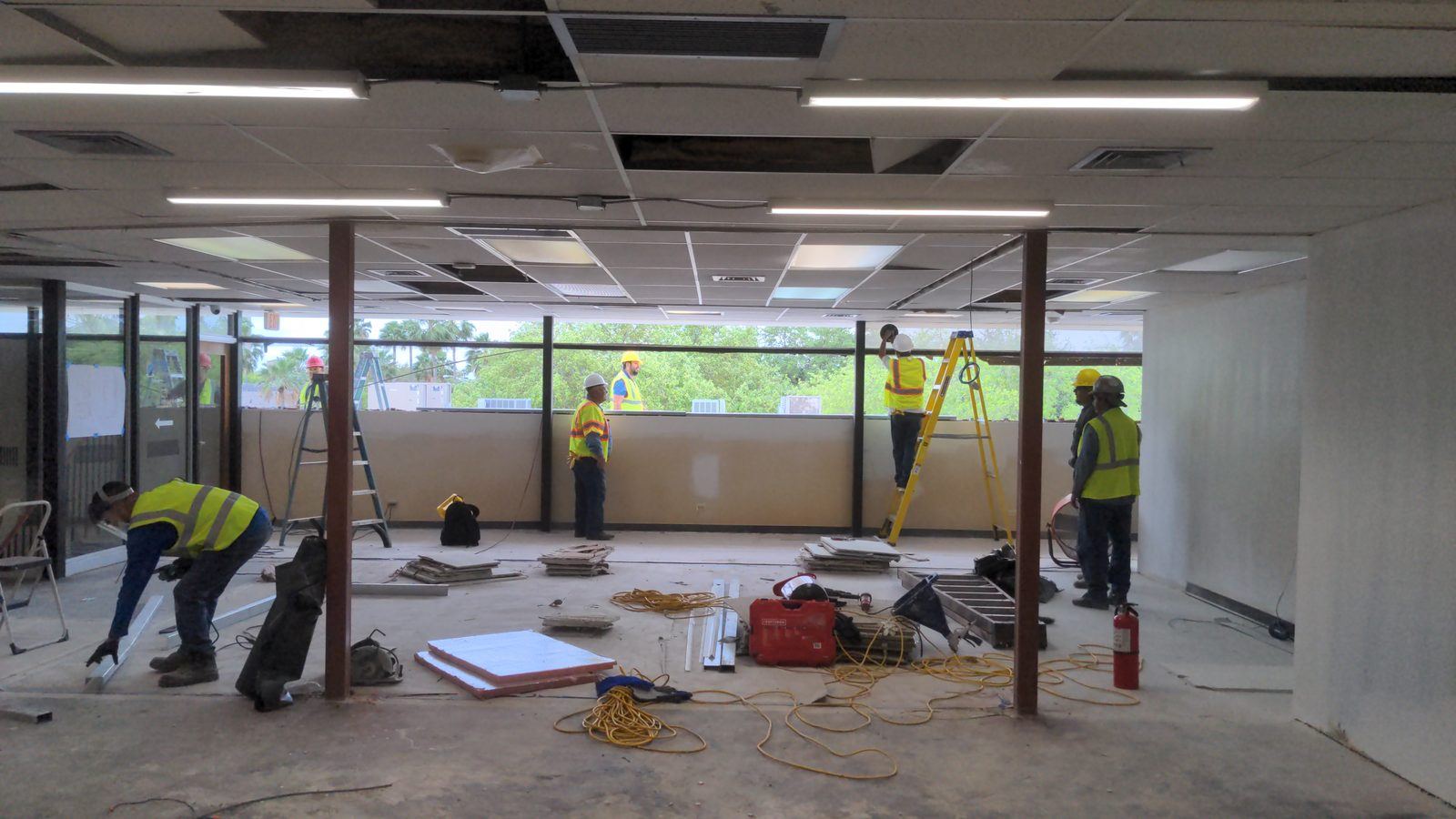 Commercial build-out in progress